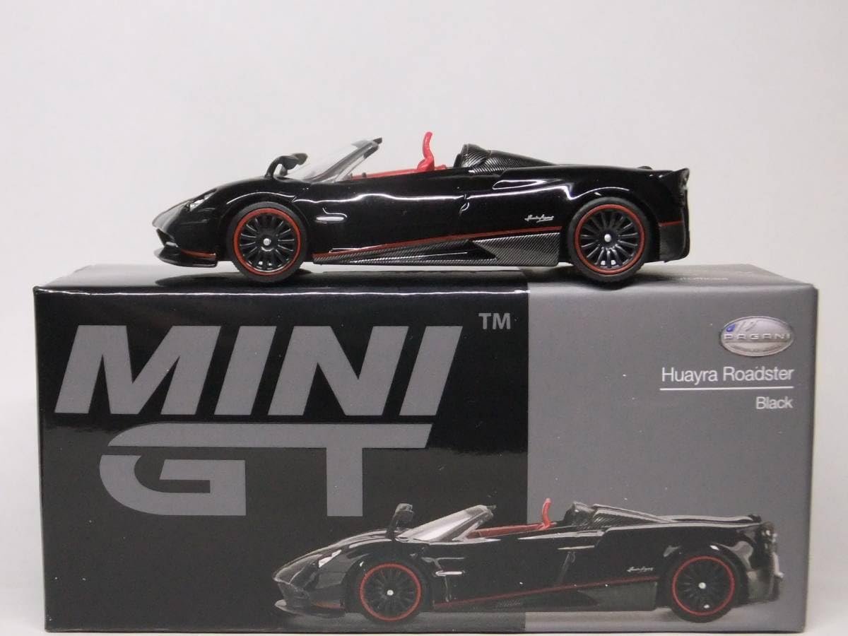 MINI GT パガーニ・ロードスター(ブラック) チェイスカー MINI GT 1/64 Pagani Huayra Roadster Black 417L 左ハンドル